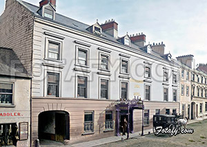 This is a wonderfully restored early 1900's image of The Charlemont Arms Hotel, situated in English Street, Armagh.