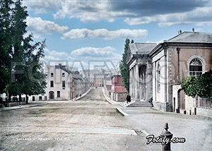 This is a magnificently restored early 1900's image of College Street, Armagh. The image was shot from College Hill beside Armagh Courthouse.