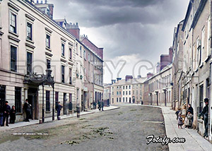 This is a beautifully restored early 1900's image of English Street, Armagh. The image was shot from near one of a the hotels situated in English Street