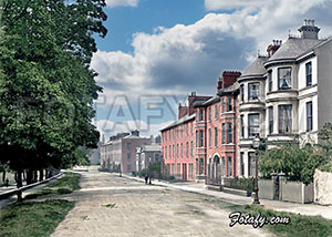 This is a wonderfully restored early 1900's image of Hartford Place, The Mall, Armagh.